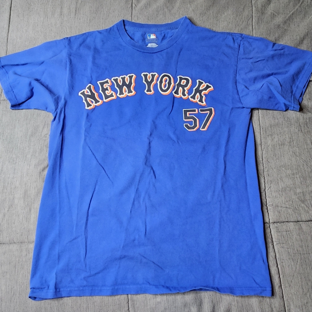 MLB NY Mets T-shirt 57 Johan Santana